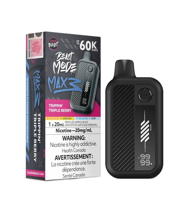 Flavour Beast Trippin Triple Berry Flavour Beast Beast Mode Max 3 60k Rechargeable Disposable