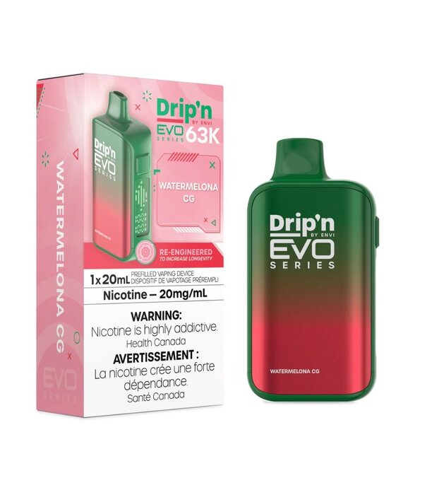 Envi Drip'n Watermelona CG Drip’N EVO by Envi 63k Rechargeable Disposable