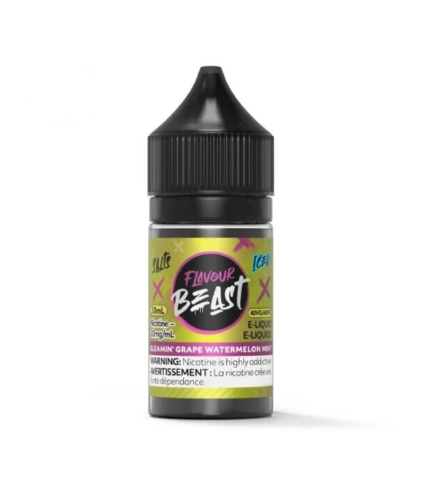 Flavour Beast Gleamin Grape Watermelon Mint Ice 20mg Flavour Beast Nic Salt 30ml E-liquid