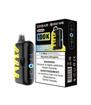 Blueberry Raspberry Lemon Rocky Vapor OxBar G100k Rechargeable Disposable