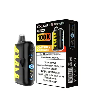 Cherry Lemon Rocky Vapor OxBar G100k Rechargeable Disposable
