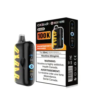 Raspberry Mango Rocky Vapor OxBar G100k Rechargeable Disposable