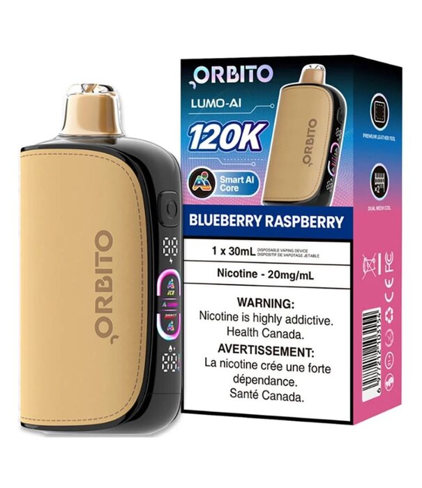 Orbito Blueberry Raspberry Orbito Lumo AI 120k Rechargeable Disposable