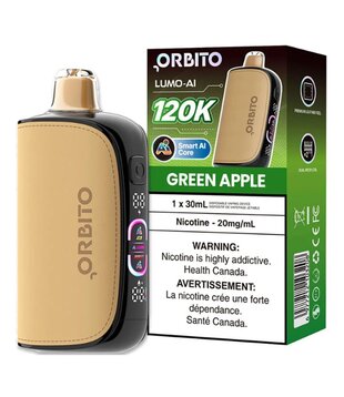 Green Apple Orbito Lumo AI 120k Rechargeable Disposable