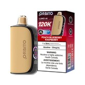 Peach Blueberry Raspberry Orbito Lumo AI 120k Rechargeable Disposable