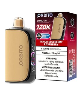 Peach Blueberry Raspberry Orbito Lumo AI 120k Rechargeable Disposable