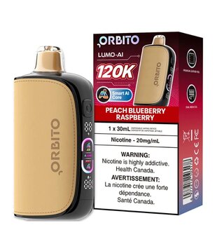 Peach Blueberry Raspberry Orbito Lumo AI 120k Rechargeable Disposable