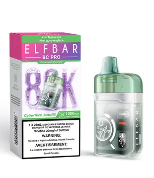 Kiwi Guava Ice Elfbar BC Pro 80k Rechargeable Disposable