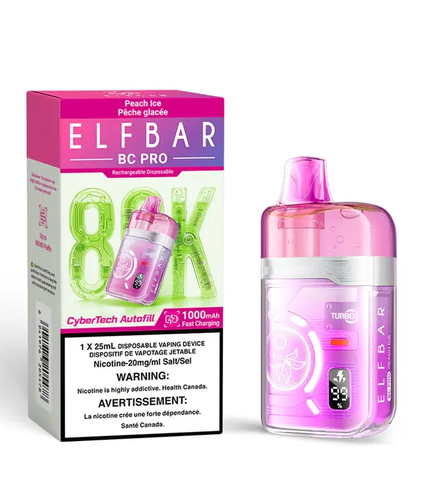 Elf Bar Peach Ice Elfbar BC Pro 80k Rechargeable Disposable