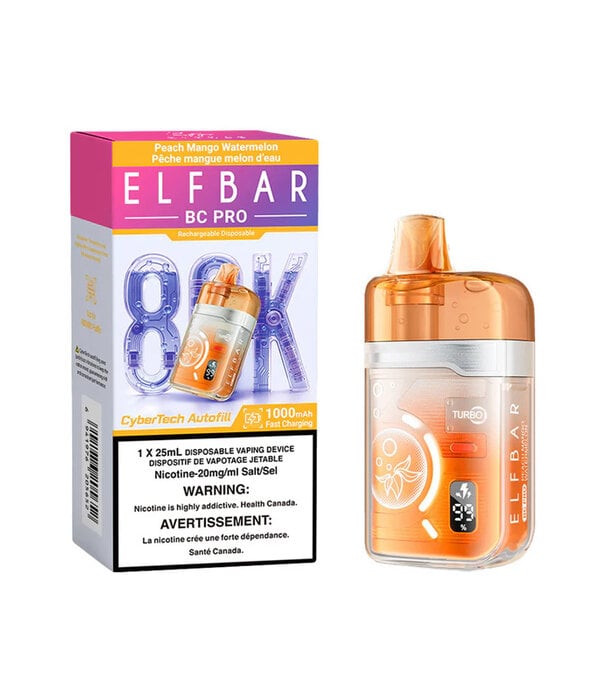 Elf Bar Peach Mango Watermelon Elfbar BC Pro 80k Rechargeable Disposable