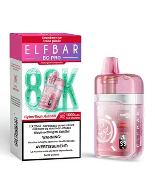 Strawberry Ice Elfbar BC Pro 80k Rechargeable Disposable