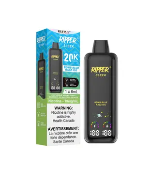 Bomb Blue Razz Ice 10mg Ripper Sleek 20k Rechargeable Disposable