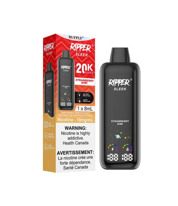 Ripper X by RUFPUF Strawberry Kiwi 10mg Ripper Sleek 20k Rechargeable Disposable