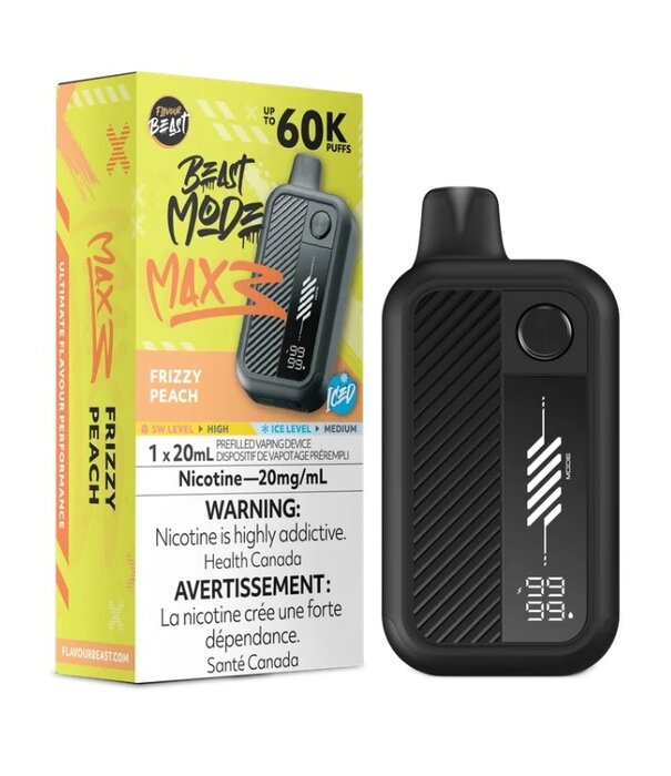 Flavour Beast Frizzy Peach Ice Flavour Beast Beast Mode Max 3 60k Rechargeable Disposable
