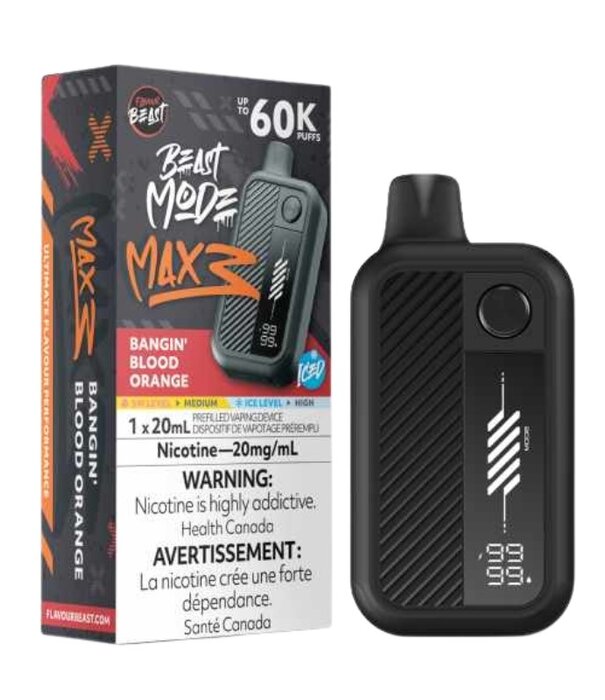 Flavour Beast Bangin Blood Orange Ice Flavour Beast Beast Mode Max 3 60k Rechargeable Disposable