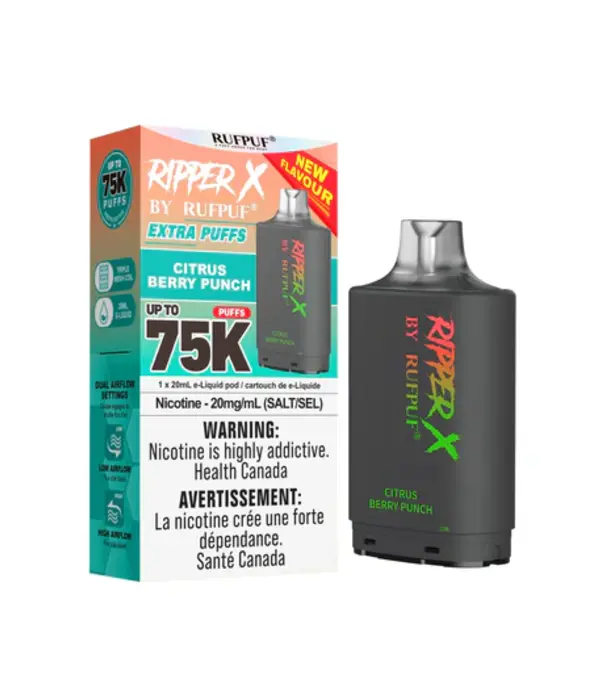 Ripper X by RUFPUF Citrus Berry Punch Ripper X by RUFPUF 75k Disposable Vape Pod