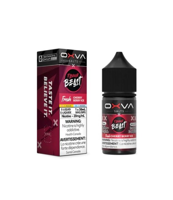 Flavour Beast Cherry Berry Ice 20mg Flavour Beast Oxva Nic Salt 30ml E-liquid