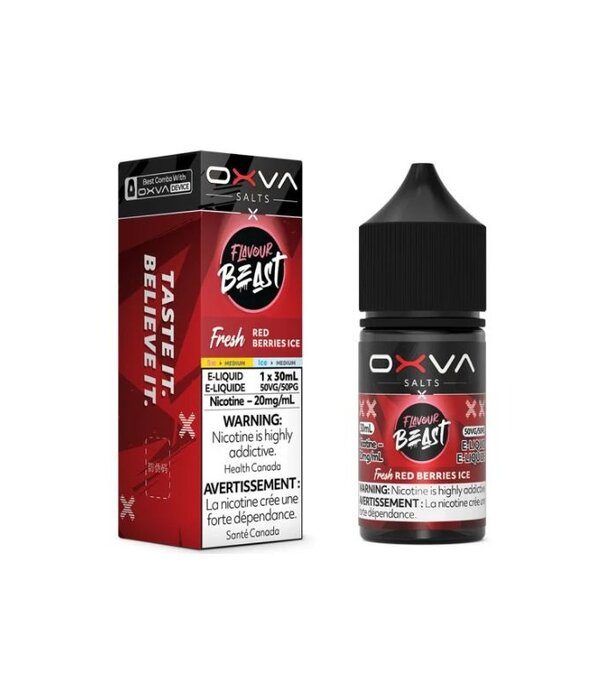 Flavour Beast Red Berries Ice 20mg Flavour Beast Oxva Nic Salt 30ml E-liquid