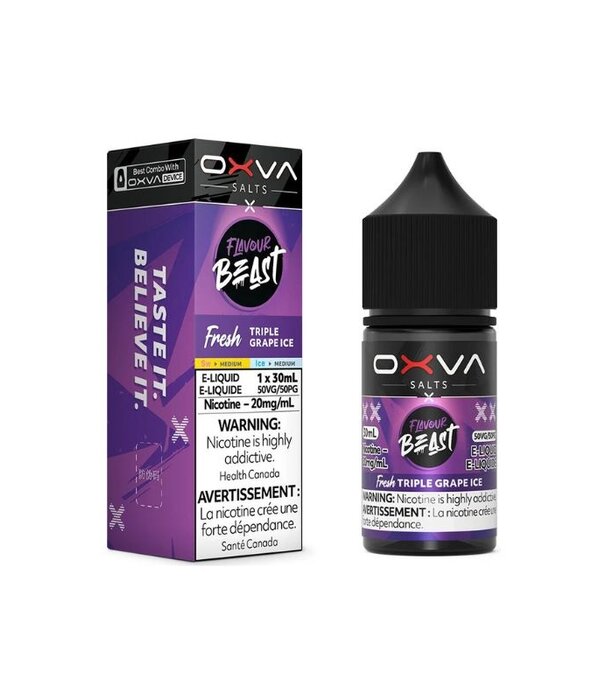 Flavour Beast Triple Grape Ice 20mg Flavour Beast Oxva Nic Salt 30ml E-liquid