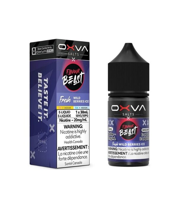 Flavour Beast Wild Berries Ice 20mg Flavour Beast Oxva Nic Salt 30ml E-liquid