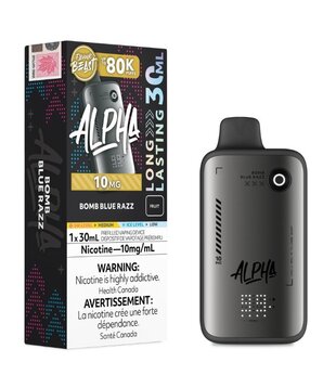 Bomb Blue Razz 10mg Flavour Beast Alpha 80k Rechargeable Disposable