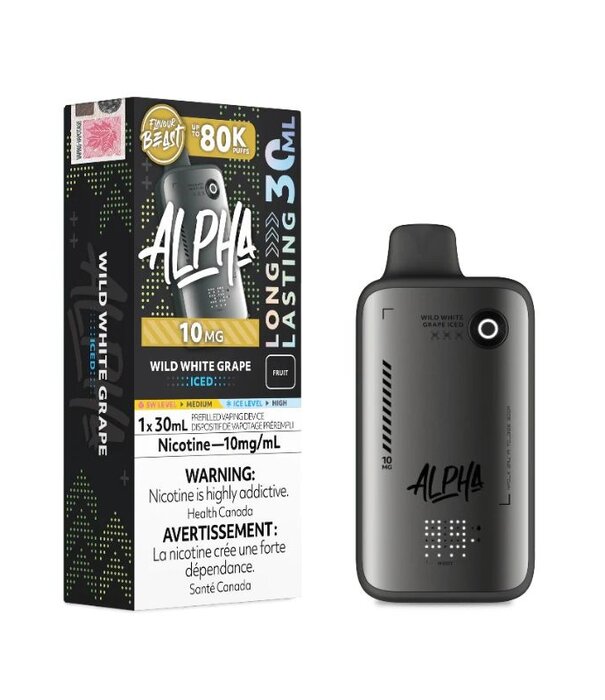 Flavour Beast Wild White Grape Ice 10mg Flavour Beast Alpha 80k Rechargeable Disposable