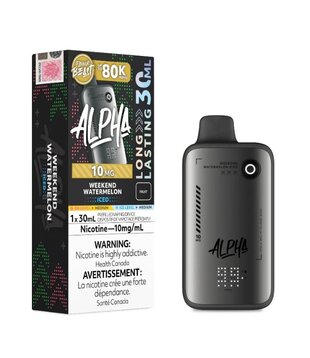 Weekend Watermelon Ice 10mg Flavour Beast Alpha 80k Rechargeable Disposable