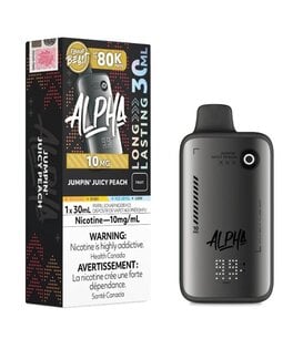 Jumpin Juicy Peach 10mg Flavour Beast Alpha 80k Rechargeable Disposable