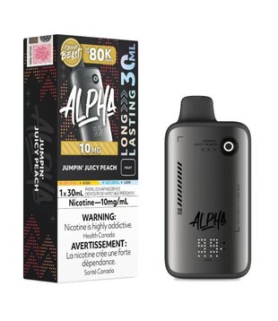 Jumpin Juicy Peach 10mg Flavour Beast Alpha 80k Rechargeable Disposable