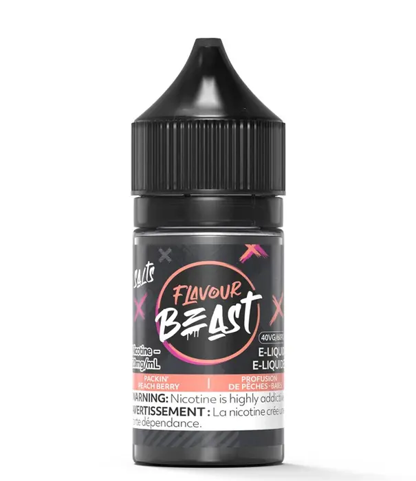 Flavour Beast Packin Peach Berry Zero Nic Flavour Beast Nic Salt 30ml E-liquid