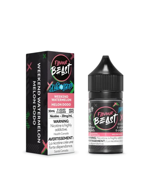Flavour Beast Weekend Watermelon Ice Zero Nic Flavour Beast Nic Salt 30ml E-liquid