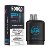 Bomb Blue Razz Zero Nic Flavour Beast Level X G2 Ultra 50k Disposable Vape Pod
