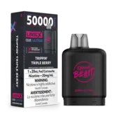 Trippin Triple Berry Zero Nic Flavour Beast Level X G2 Ultra 50k Disposable Vape Pod