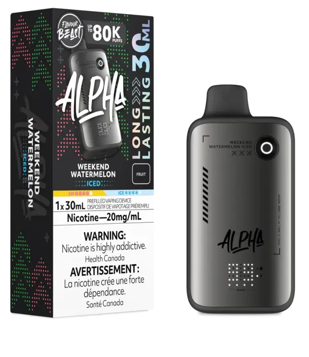 Flavour Beast Weekend Watermelon Ice Zero Nic Flavour Beast Alpha 80k Rechargeable Disposable