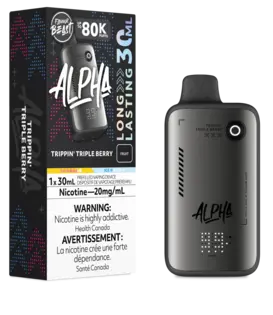 Trippin Triple Berry Zero Nic Flavour Beast Alpha 80k Rechargeable Disposable