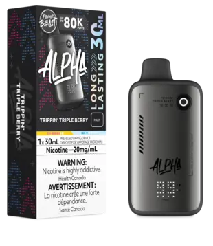 Trippin Triple Berry Zero Nic Flavour Beast Alpha 80k Rechargeable Disposable