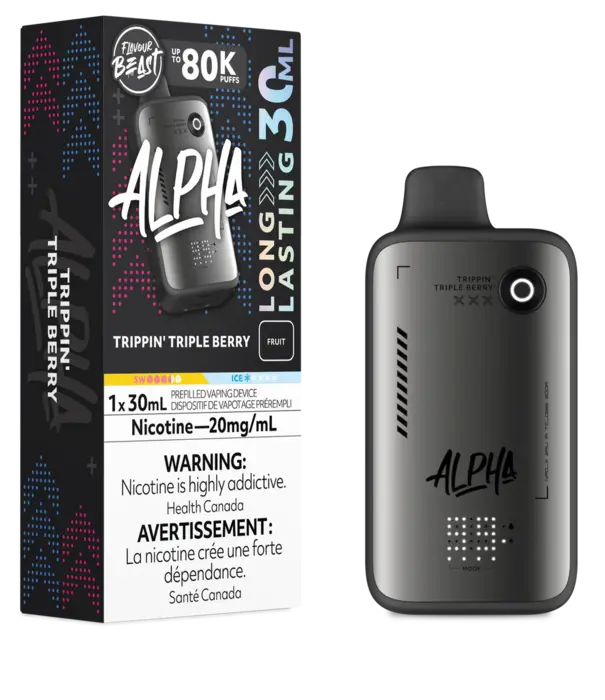 Flavour Beast Trippin Triple Berry Zero Nic Flavour Beast Alpha 80k Rechargeable Disposable