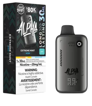 Extreme Mint Ice Zero Nic Flavour Beast Alpha 80k Rechargeable Disposable