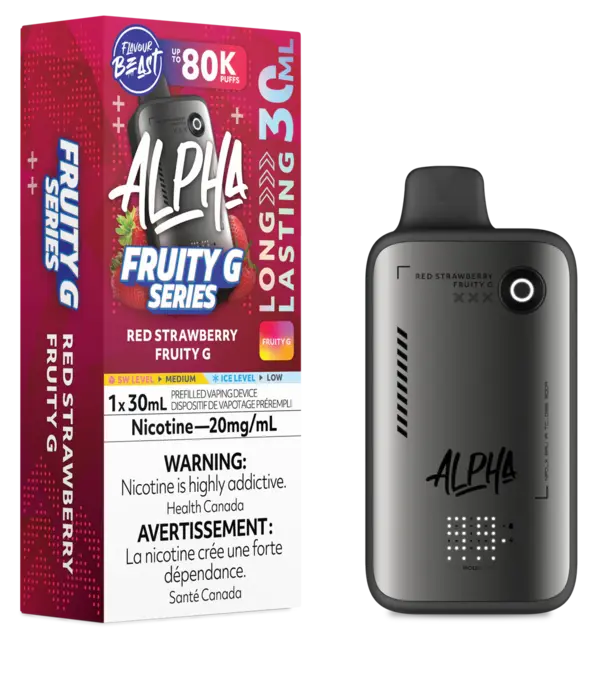 level X Red Strawberry Fruity G Flavour Beast Level X G2 Ultra 50k Disposable Vape Pod