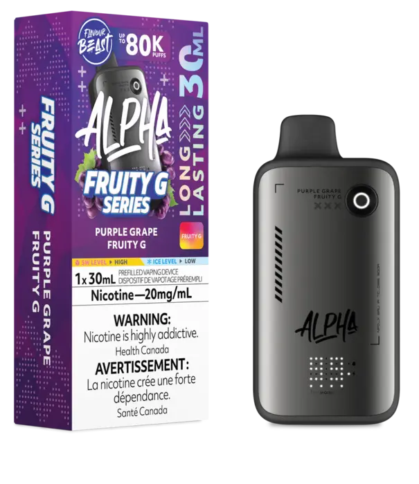 level X Purple Grape Fruity G Flavour Beast Level X G2 Ultra 50k Disposable Vape Pod
