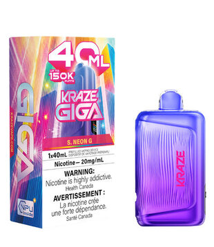 S. Neon G Kraze Giga 150k Rechargeable Disposable