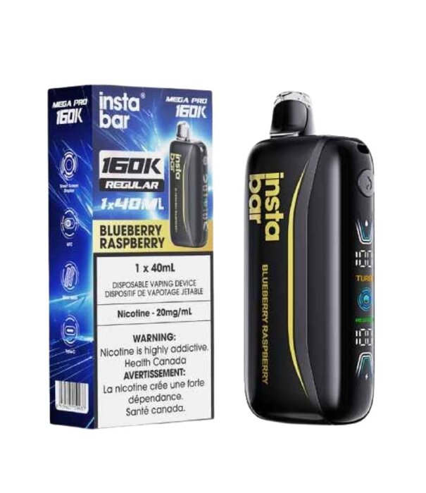 Instabar Blueberry Raspberry Insta Bar Mega Pro 160k Rechargeable Disposable