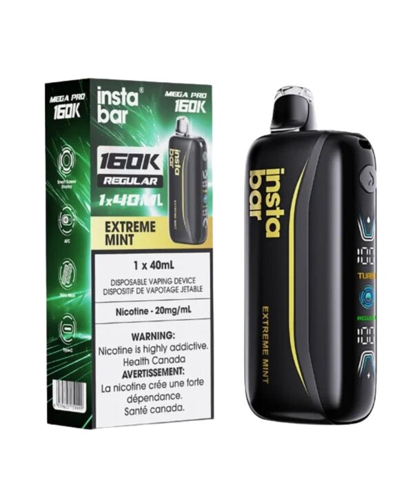 Instabar Extreme Mint Insta Bar Mega Pro 160k Rechargeable Disposable