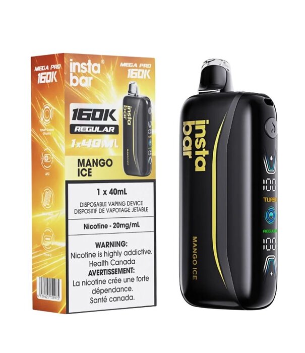 Instabar Mango Ice Insta Bar Mega Pro 160k Rechargeable Disposable