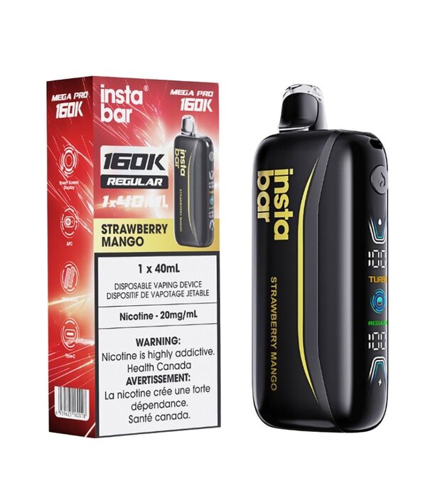 Instabar Strawberry Mango Insta Bar Mega Pro 160k Rechargeable Disposable