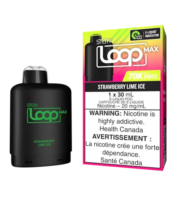 STLTH Strawberry Lime Ice STLTH Loop Max 70k Disposable Vape Pod