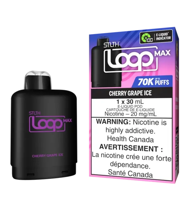 STLTH Cherry Grape Ice STLTH Loop Max 70k Disposable Vape Pod