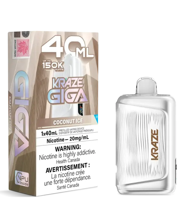 Kraze Coconut Ice Kraze Giga 150k Rechargeable Disposable