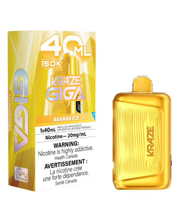 Kraze Banana Ice Kraze Giga 150k Rechargeable Disposable