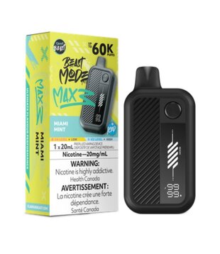 Miami Mint Ice Flavour Beast Beast Mode Max 3 60k Rechargeable Disposable